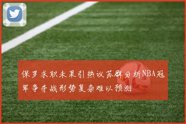 保罗求职未果引热议苏群分析NBA冠军争夺战形势复杂难以预测